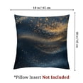 thumbnail image 4 of Acheng Gold and Blue Abstract Art Short Plush Pillowcase Set of 2 White, 4 of 7