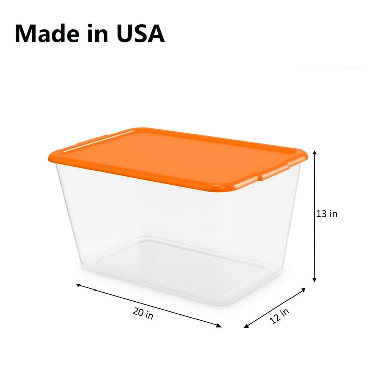 SimplyKleen 14.5-Gallon Clear Totes, Reusable Stacking