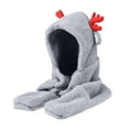 thumbnail image 4 of Comfortable Winter Set Stretchy Knit Hat Scarf Gloves Unisex Design for Head and Hand Sizes Scarf a Hat Gloves, 4 of 5