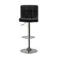 thumbnail image 6 of Poundex Armless 44" Faux Leather Gas Lift Barstool Set in Black (Set of 2), 6 of 8