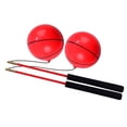 thumbnail image 1 of Pelota de ejercicio con asas de espuma antideslizantes para lanzar con las manos para adultos y niños. Rojo, 1 of 8