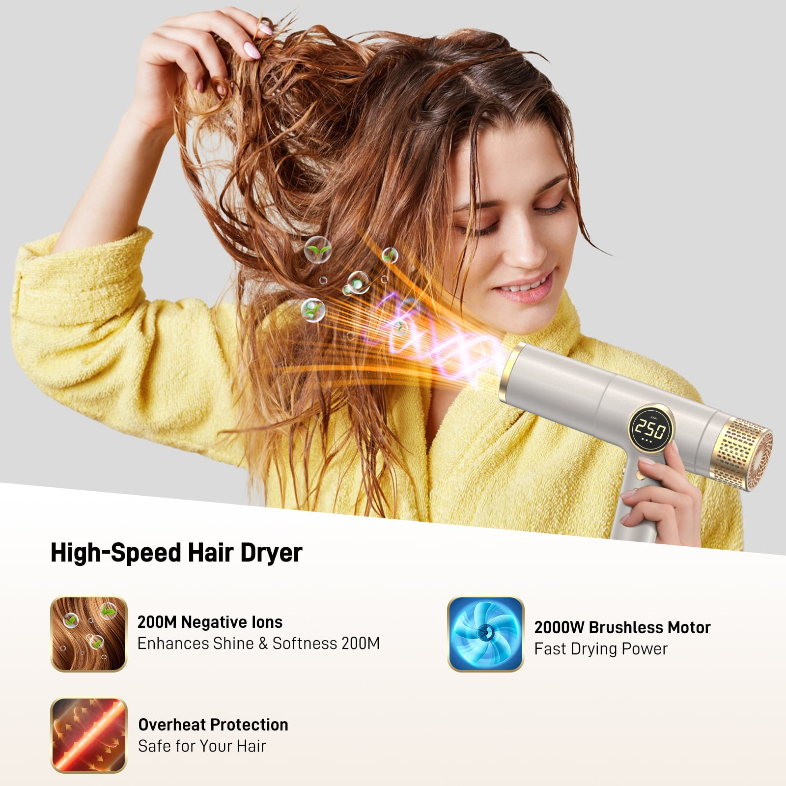 Dual Voltage Hair Dryer with Diffuser