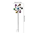 thumbnail image 3 of Molino de viento Iron Love para decoración de patios y jardines: molinillo de viento metálico giratorio con revestimiento antioxidante para uso en exteriores., 3 of 6