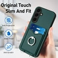 thumbnail image 3 of for Samsung Galaxy A14 5G Case, Card Holder Wallet Case, Ring Holder Stand, Wrist Hand Strap, PU Leather Anti-Scratch Shockproof Protective Flip Phone Cover for Samsung Galaxy A14 5G Case, Green, 3 of 7