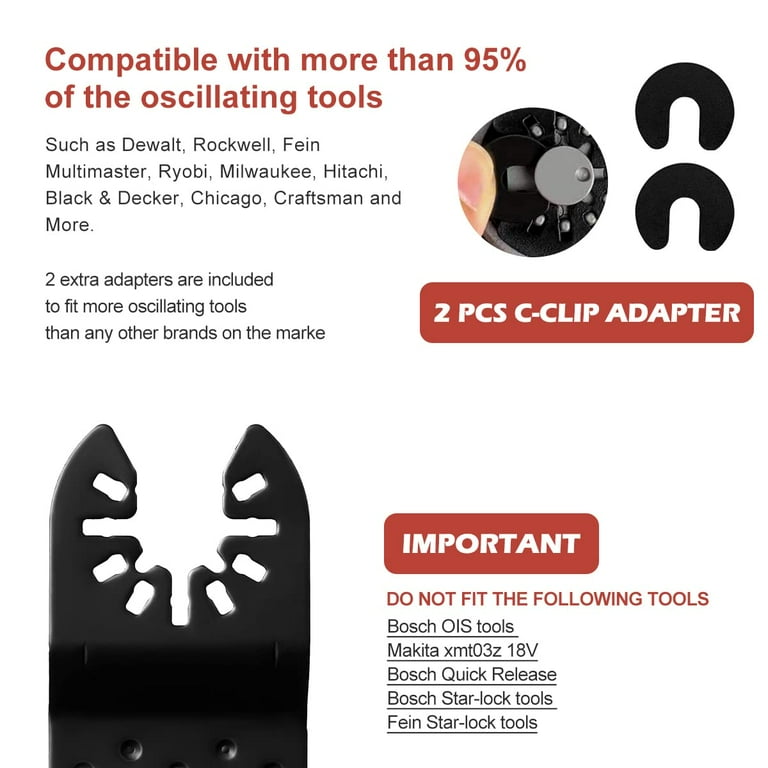 Oscillating Saw Blades 40 PCS Multitool Blades Oscillating Tool