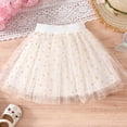 thumbnail image 6 of RUTAYY Children Girls Skirt A-Line Love Heart Decoration Gradient Sparkling Starry Night Party Lightweight Breathable Trendy Travel Dresses, 6 of 9