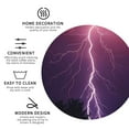 thumbnail image 4 of Balery 6 Pcs Thunderstorm Violet Purpleleather Coasters Set, Drink Table Cup Coasters For Living Room Kitchen Coffee Decor, 4 of 9