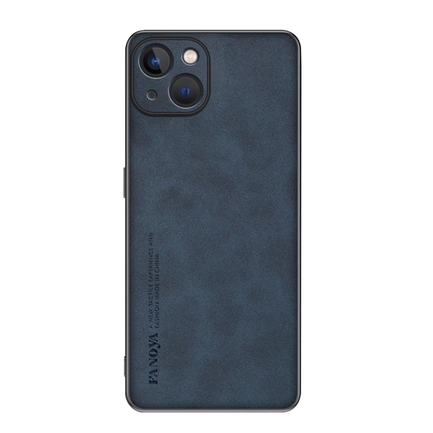 SaniMore Case for iPhone 15 Plus (2023) Luxury PU Leather Lens Protection Metal Hidden Bracket Slim Lightweight Shockproof Anti-fall Bumper Drop Resistant Shell for iPhone 15 Plus - Navyblue
