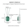 thumbnail image 4 of Rosec Jewels Lab Created Green Sapphire Pendant with Diamond Halo for Women - AAAA Grade, 925 Sterling Silver, 4 of 7