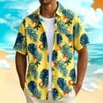 thumbnail image 2 of Bxsruta Men's Hawaiian Shirt Short Sleeve Tropical Floral Print Button Down Casual Lightweight Beach Vacation Shirt, 2 of 6