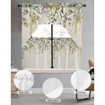 thumbnail image 2 of Eucalyptus Leaves Swag Curtains for Living Room/Bedroom Windows, Green Summer Botanical Rustic Kitchen Curtains and Valances Set 36 Inch Length, Light Filtering Swags Valance Curtain Panels, 2 of 5
