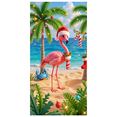 thumbnail image 3 of Colorful Design Flamingo Christmas Beach Theme Polyester Material Party Decoration Event Banner for Holiday Celebration Indoor Decoration Kids Party, 3 of 8