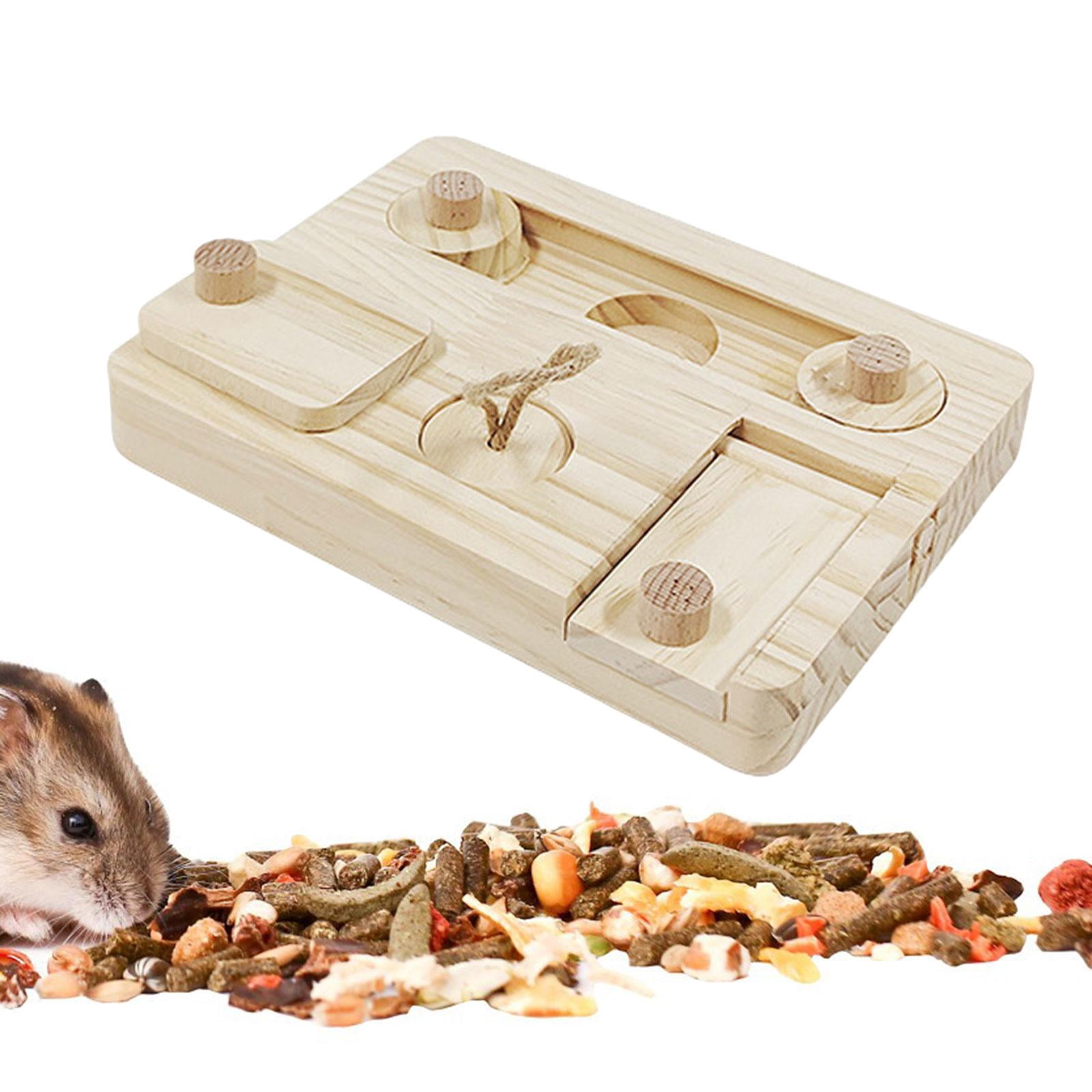 Wooden Enrichment Foraging Toy Chew Toys Hide Treats Puzzle Game Treat Dispenser style E