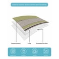 thumbnail image 5 of Quilts Full Size Bedding Set, Sage Green Floral Lightweight Quilted Comforter, Modern Farmhouse Leaves Brown Striped Soft Reversible Bedspread Coverlet with Pillow Covers for All Season, 78" x 90", 5 of 7
