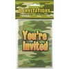 PARTYRama Camouflage Themed Party Invitations with Envelopes - Pack of 8