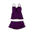 thumbnail image 1 of Tankini de 2 piezas para mujer Starlet Skirtini de Profile, Púrpura, 10, 1 of 2