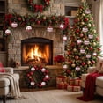thumbnail image 4 of 9Pcs 8Cm Colorful Knitted Patterns Foam Christmas Ball Ornament Set For Tree And Party Decor, 4 of 5
