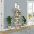 thumbnail image 6 of Ada Home Decor Bates Multiple Tier Open Shelf Cube Bookcase, Oak/White, 6 of 7