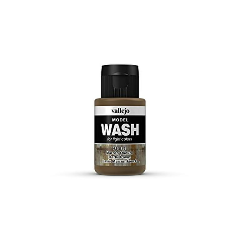 Model Wash: Dark Brown 35ml Vallejo Wash, Acrylicos 