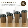 thumbnail image 7 of Highcool 100-Pack 10oz Brown Paper Coffee Cups with , Suitable for Various Hot Beverages, 7 of 7