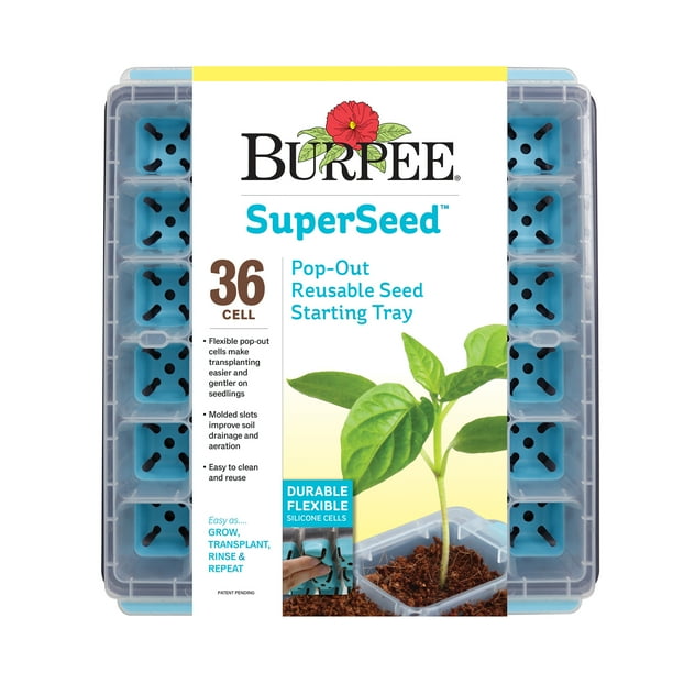 Burpee SuperSeed 36 Cell Seed Starting Tray Reusable and Dishwasher