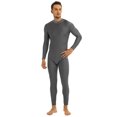 thumbnail image 2 of Eandarui Mens Spandex Zentai Gymnastics Full Body One Piece Jumpsuit Bodysuit Costume Unitard Grey XL, 2 of 7