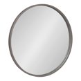 thumbnail image 1 of Kate and Laurel Valenti Miroir Mural Rond de Style Ferme, 28 Pouces de Diamètre, Gris, Miroir Décoratif Rond, 1 of 7