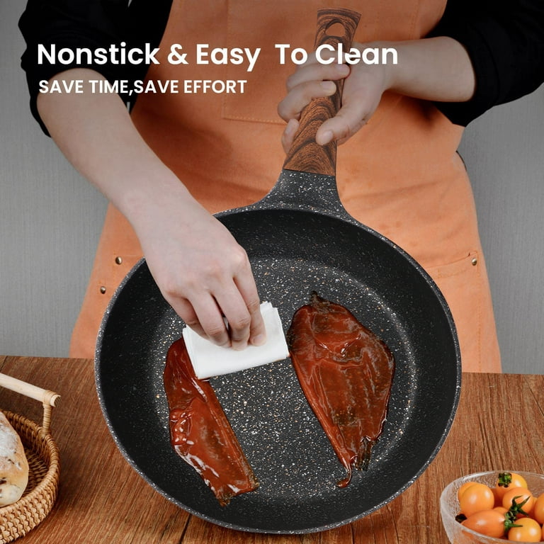 Gas Induction Cooker Deep Nonstick Frying Pan Home Steak Egg