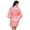 Light Pink, variant on Short Silk Robe for Women's Satin Kimono Gold Shimmer Bridal Wedding Party Bathrobe