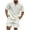 White, variant on Dagegui Mens 2 Pieces Sweatsuits Waffle T-Shirts and Short Pants Sets 1/4 Zip Up Turndown Collar Shirts Solid Casual Loose Fit Set Summer Army Green L