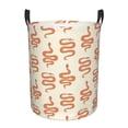 thumbnail image 1 of Balery Hand Drawn Snake Cesta de ropa redonda con asas, impermeable, independiente, para ropa, juguetes, dormitorio y familia-Small, 1 of 6