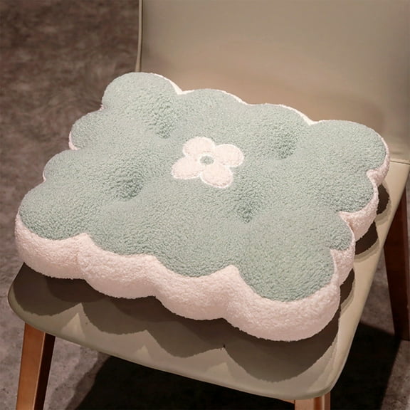 Non-Slip Plush Square Chair Cushion | Thicken Seat Pillow for Office, Home | Soft Tatami Fluffy Cushion for Adults, Kids | Solid Color, Reversible | 2025