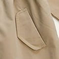 thumbnail image 6 of Fesfesfes Girls Long Sleeve Double Breasted Trench Coat Mid Length Casual Lapel Jacket Outerwear for Kids Classic British Style Fall Fashionable Outerwear(Khaki,11 Years), 6 of 9