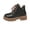 Black, variant on Fleece Lined Ankle Boots Winter Outdoor Walking, Lace Up Chunky Booties Cold Weather Travel, Comfortable Warm Footwear Yard Gardening, Protective Rugged Sole Shoes Autumn Casual Wearing, Beige 5.5