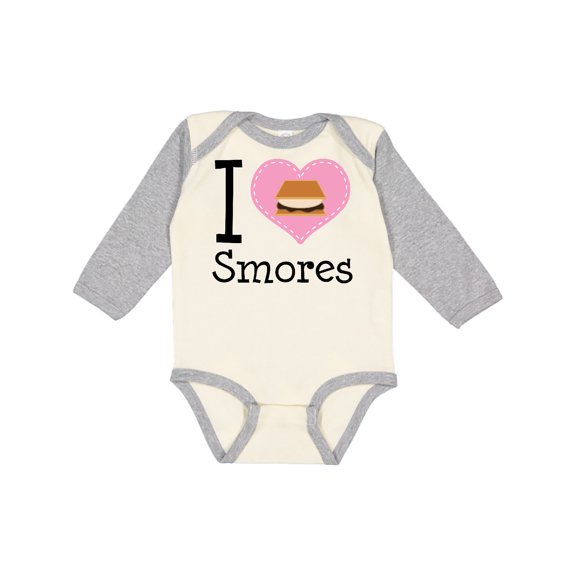 Inktastic I Love Smores Girls Long Sleeve Baby Bodysuit