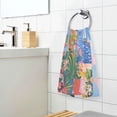thumbnail image 3 of Yayeee 100% Cotton Hand Towels for Bathroom 16" x 28" Soft Absorbent Kitchen Towel, Pink Floral Window, 3 of 7