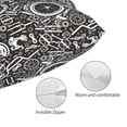 thumbnail image 3 of Goofa Bicycles Parts Print Plush Throw Pillow Case, Soft Velvet with Hidden Zipper, Decorative Cushion Cover for Sofa, Bed, Car, and Home Décor-16"x24", 3 of 6