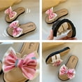 thumbnail image 6 of SERTG Kids Summer Stripe Bow Flops Versatile Soft Sole Non-Slip Casual Beach Sandals for Girls Outdoor Play and Daily Activities Comfortable Footwear(Pink,18-24 Months), 6 of 7