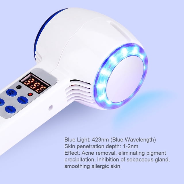 Mácina de martillo frío caliente crioterapia azul photon acné masajería de belleza de la piel