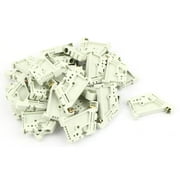 Unique Bargains 30Pcs 35mm DIN Rail Screw Fixed Terminal Block End Stopper Mounting Clips