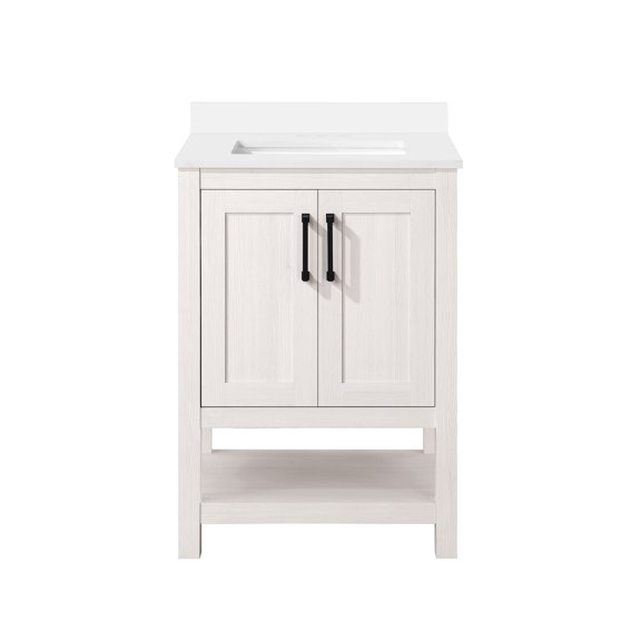 Ove Decors Vegas 24 W x 19" D Freestanding Bathroom Vanity with Sink, Antique White