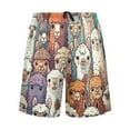 thumbnail image 2 of Men's Pajama Shorts Bottoms with Pockets Soft Lightweight Lounge Sleep Wear Alpaca Llama Animal Faces, 2 of 6