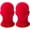 2 Red, variant on 2 Piece Full Face, 2nd Skin Halloween Spandex Cloth Face Mask, Black 1 Count