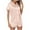 Beige, variant on Turilly Two Piece Pajamas for Women Casual Homewear Short-Sleeve Tops Shorts Women's Solid Color Night Pajama Suits