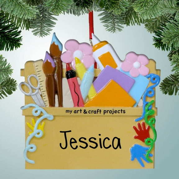 Personalized Arts and Crafts Christmas Ornament - Art School - Artist - Scrapbooking - DIY - Great Gift Ideas - Kids Gift Ideas