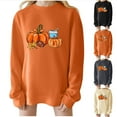 thumbnail image 2 of Frostluinai Thankful Grateful Blessed Shirt Womens Happy Thanksgiving Sweatshirts Crew Neck Long Sleeve Pumpkin Graphic Pullover Tops, 2 of 6