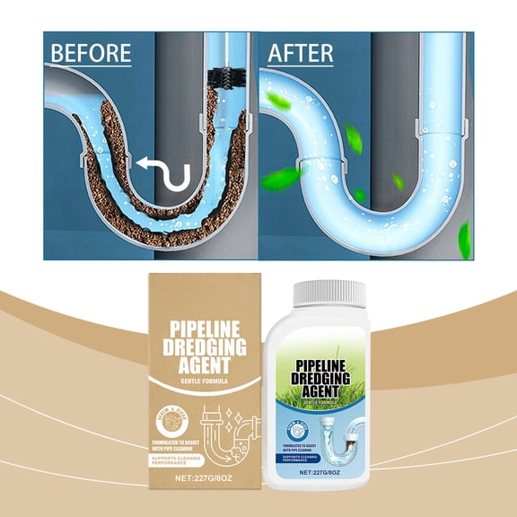 Drain Unclogger, Powerful Drain Cleaner & Obstacle Remover For Kitchen Sinks, Bathtubs & Pipes, 227G Drain Cleaning Agent For Home Plumbing Maintenance, 1Pc Drain Unblocker