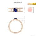 thumbnail image 4 of Angara Natural 0.4 Ct. Blue Sapphire Solitaire Ring in 14K Rose Gold for Women (Ring Size: 3), 4 of 9