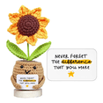 thumbnail image 3 of Handmade Crochet Sunflower - Emotional Support Plant, Mothers Day, Birthday Gift for Women, Friend Sister, Coworker, Desk Decor,Gifts for her, 3 of 7