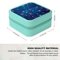 thumbnail image 2 of Autua Blue Background Stars Jewelry Storage Box for Necklaces Rings Earrings Green, 2 of 5